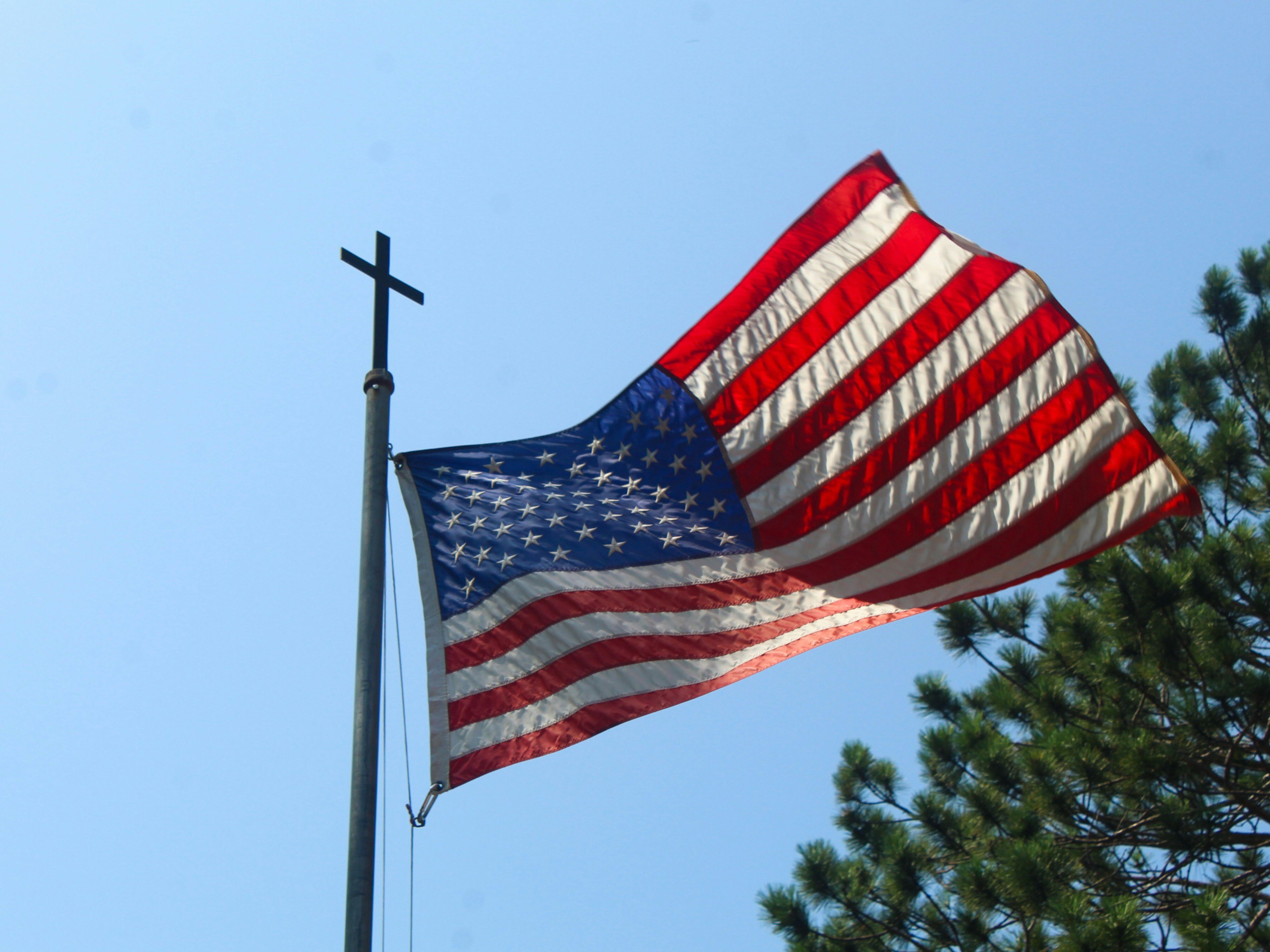 American flag cross 250 web