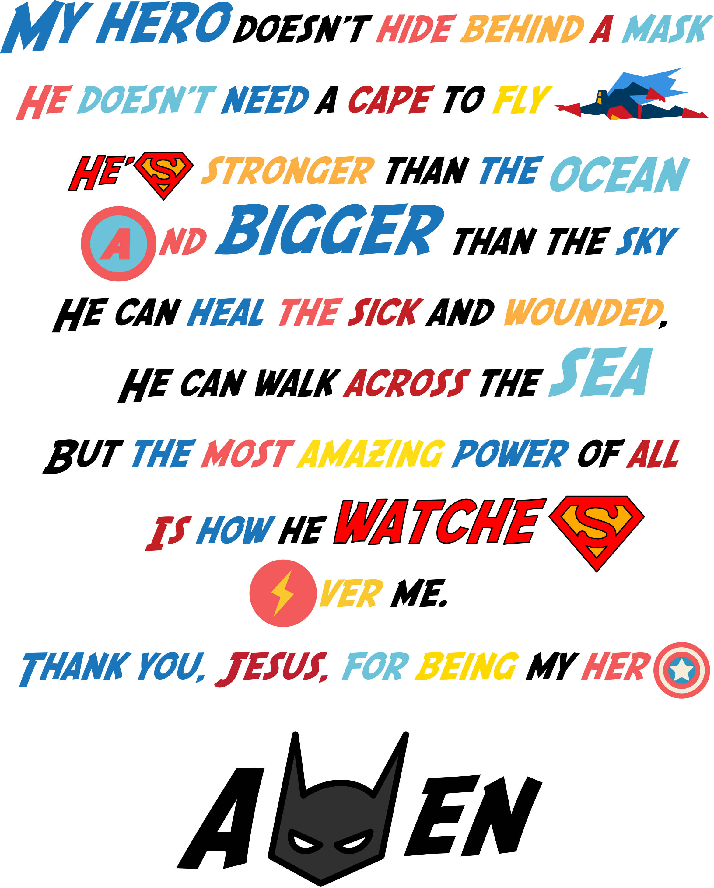 Superhero Prayer Small