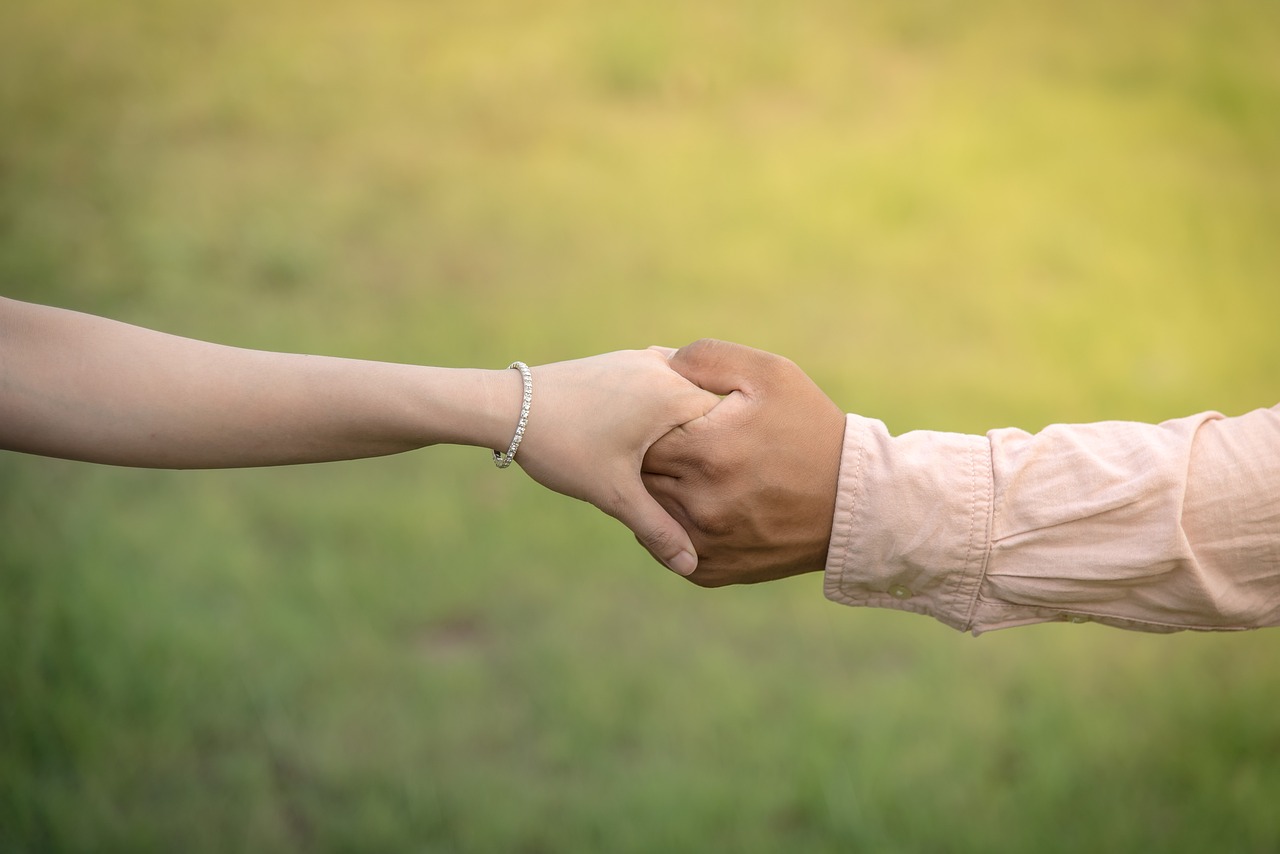 holding hands