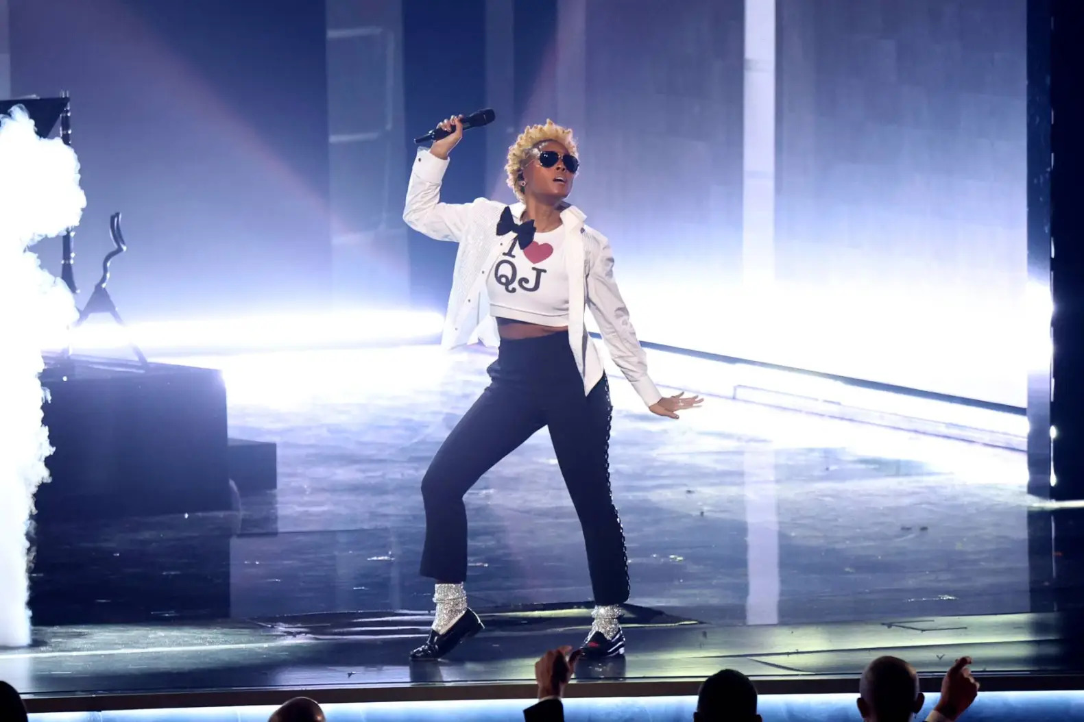 LOS ANGELES, CALIFORNIA - FEBRUARY 02: (FOR EDITORIAL USE ONLY) Janelle Monáe performs onstage during the 67th GRAMMY Awards at Crypto.com Arena on February 02, 2025 in Los Angeles, California. (Photo by JC Olivera/WireImage)